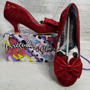 Irregular Choice - Always Smile - Womens High Heels - sz 41 / 10 Red NIB 2018